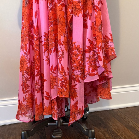 Floral Pink and Red Maxi Dress - Picture 6 of 12